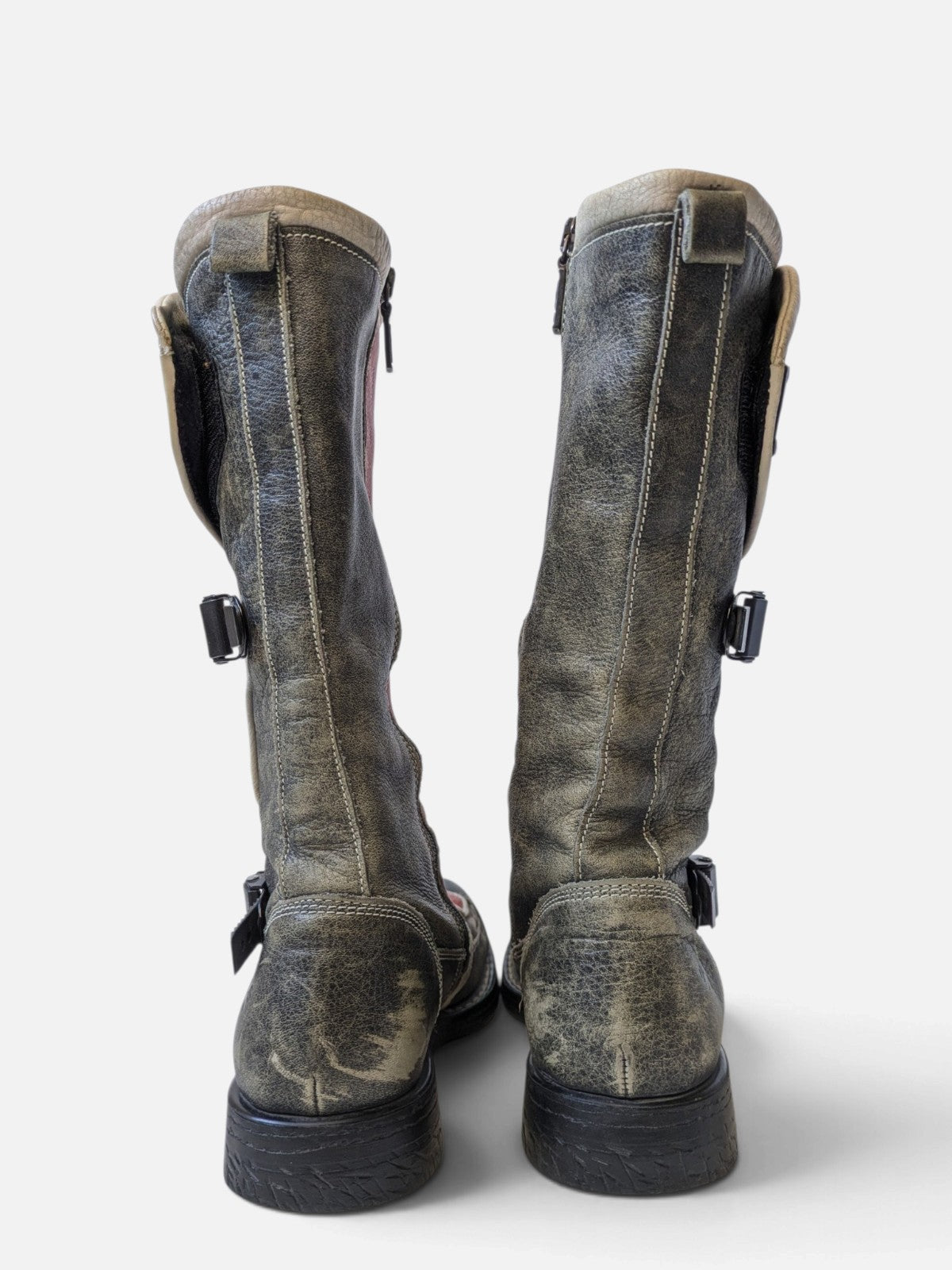 OxS biker grunge cyber boots (2000s)