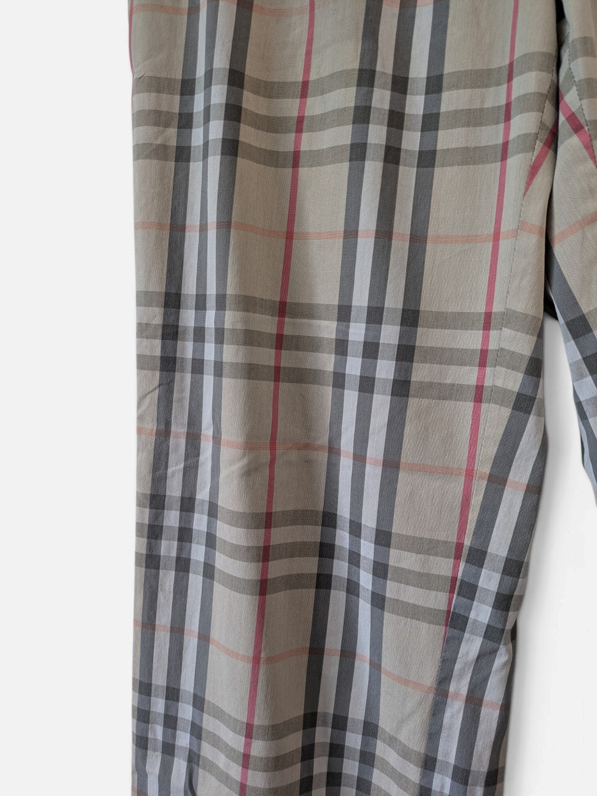 Burberry beige nova check pants (2000s)