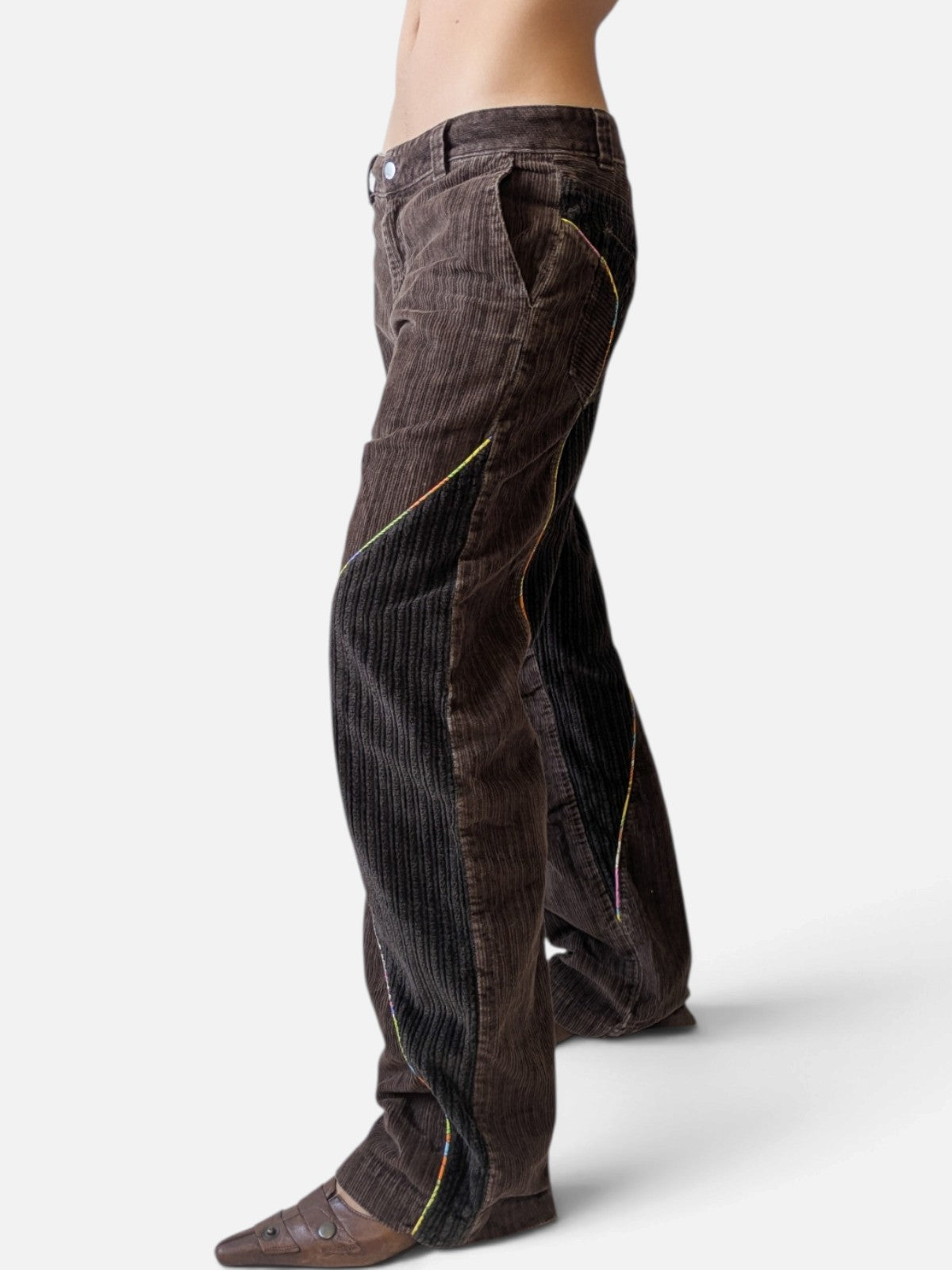 Miss Sixty two-tone corduroy trousers (2000s)