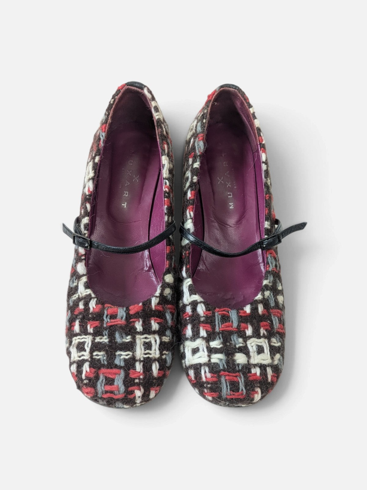 Muxart patterned heeled mary jane (90s)