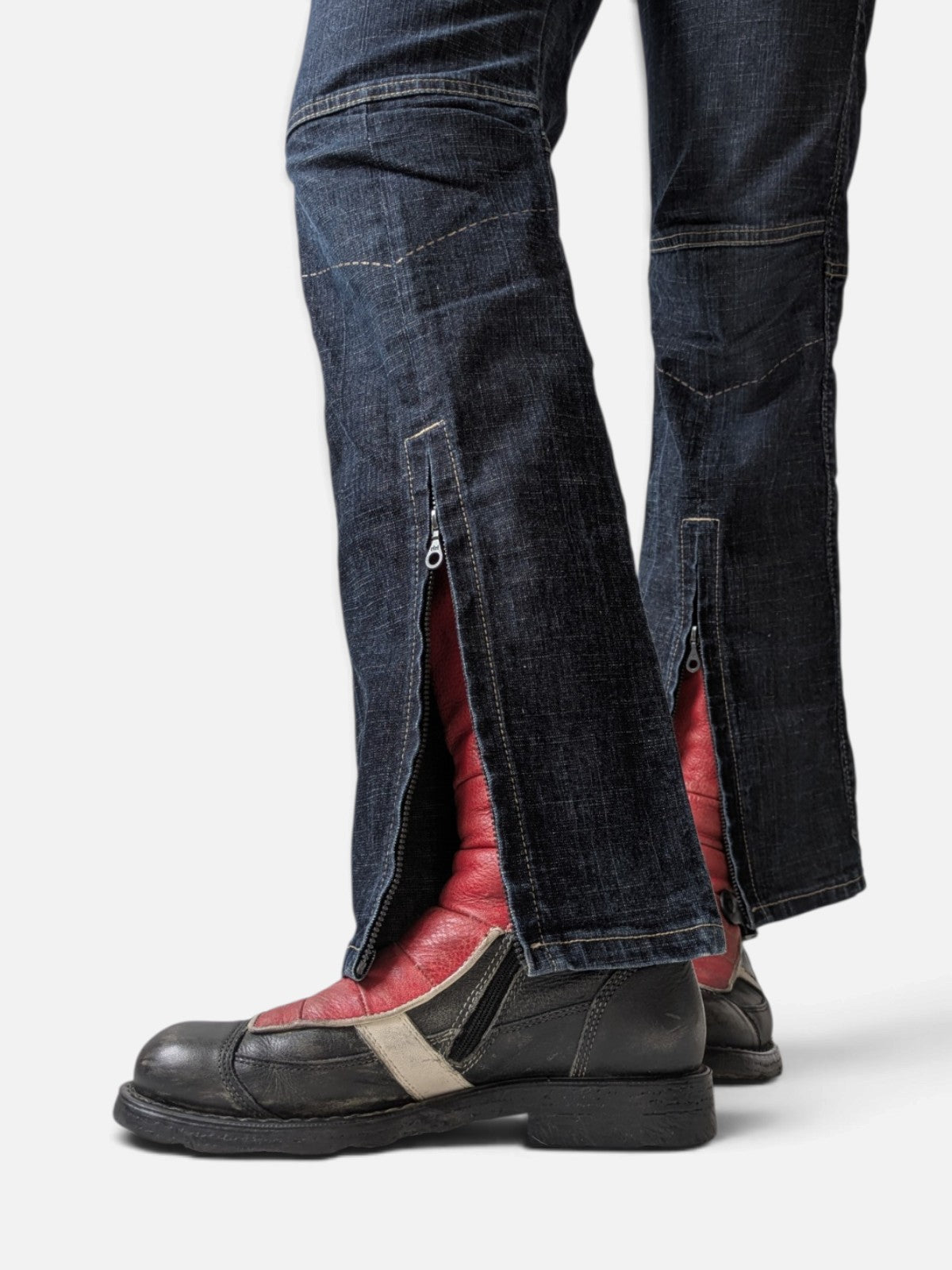 OxS cyber grunge biker boots (2000s)