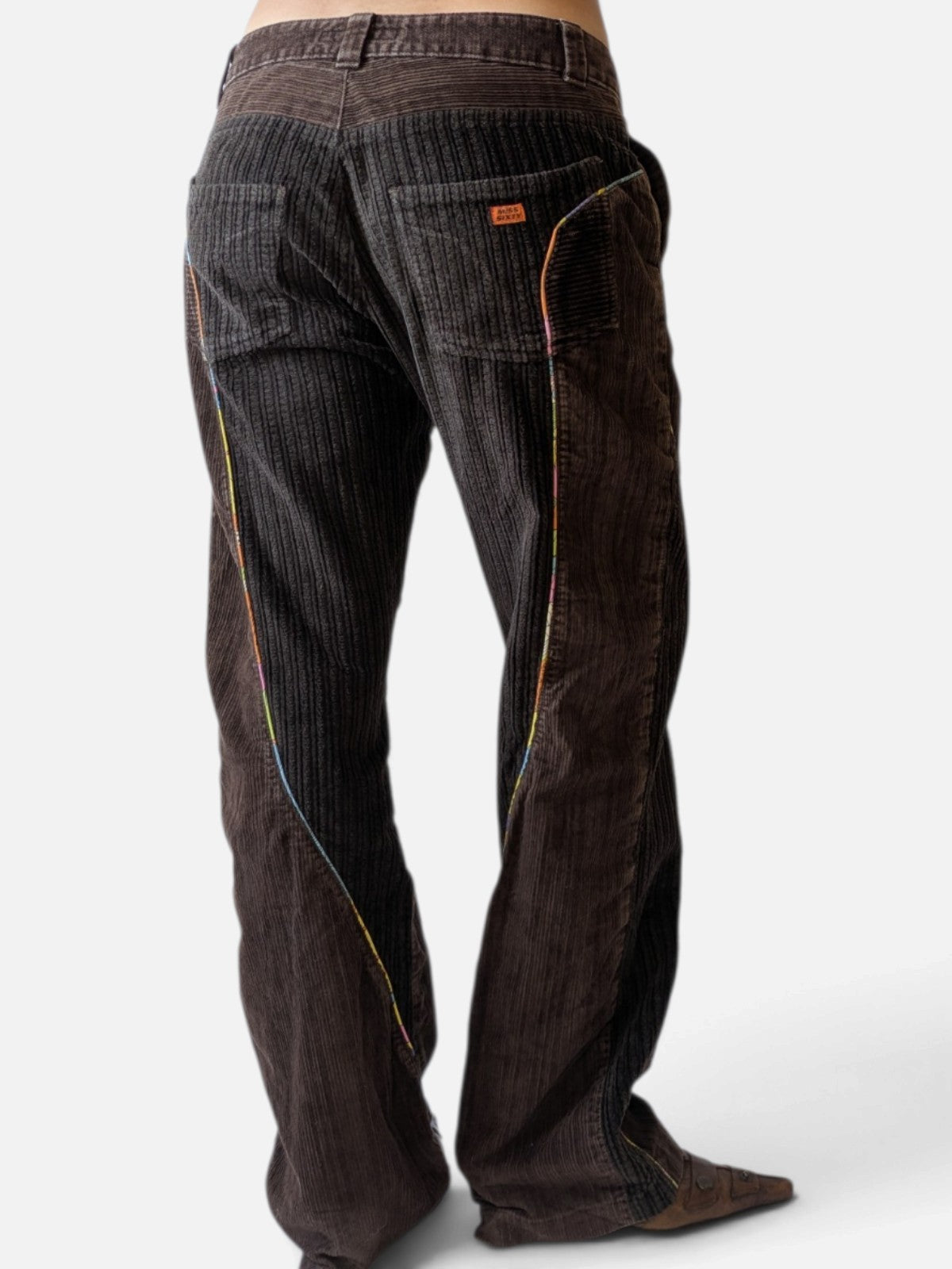 Miss Sixty two-tone corduroy trousers (2000s)