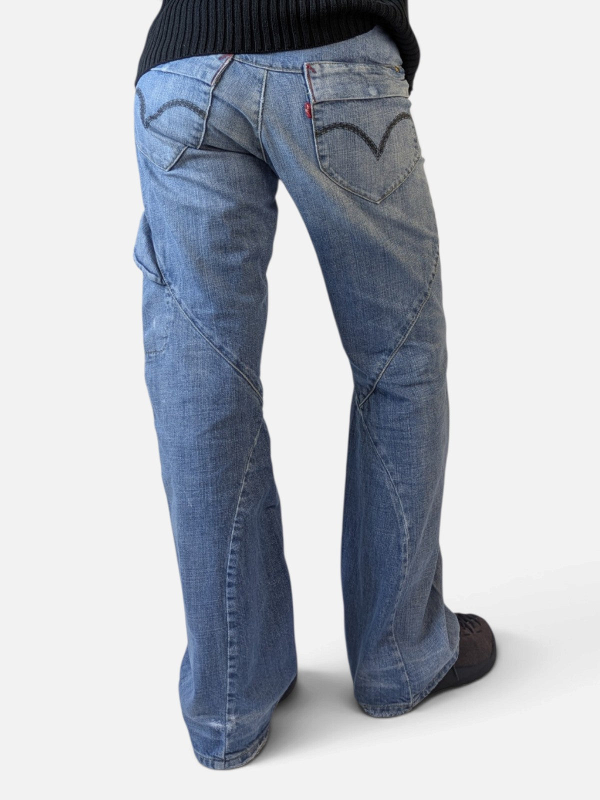 Levi's Engineered twisted-seam flare jeans (2000s)