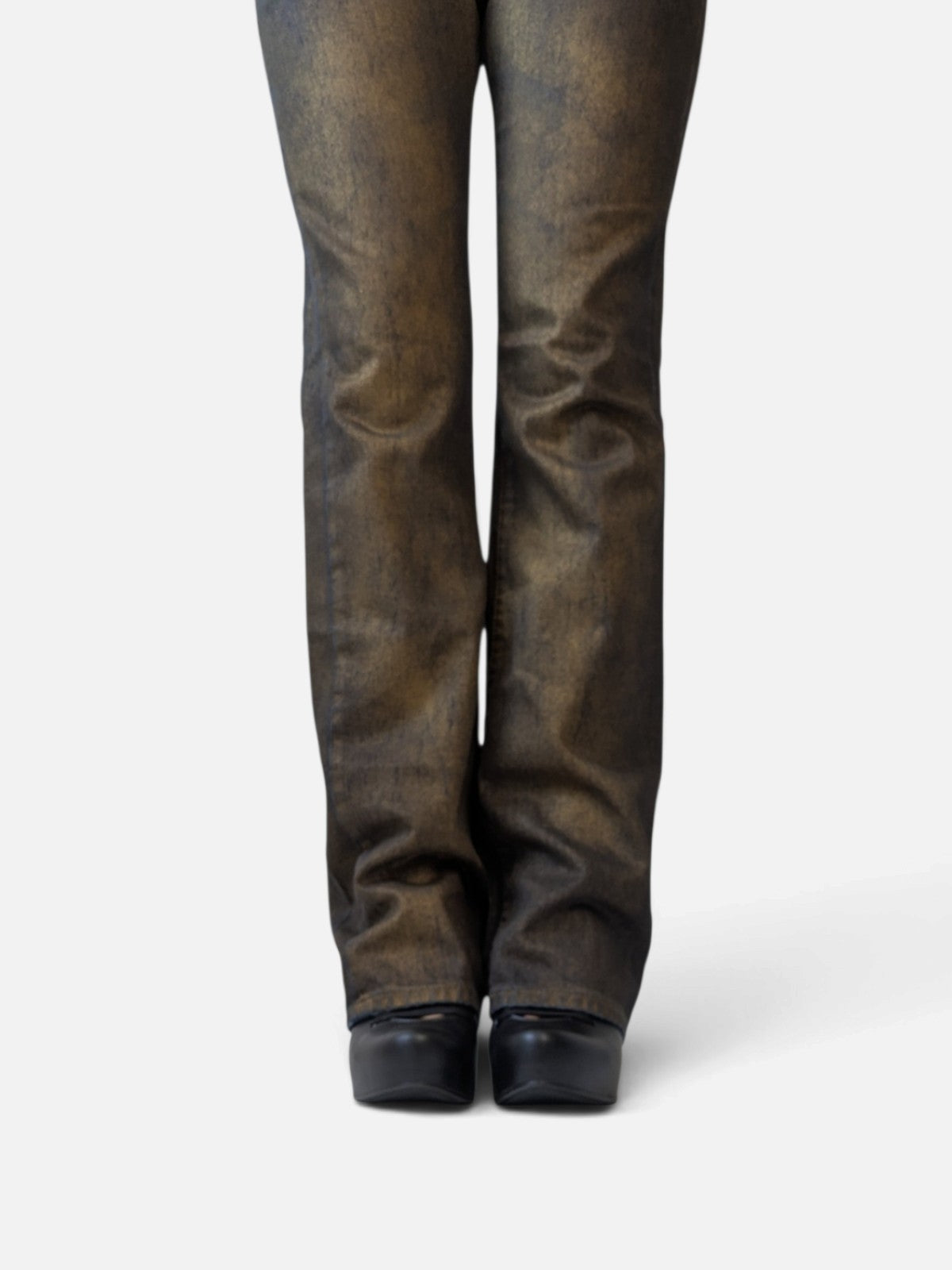 Replay coated gold denim bootcut jeans (2000s deadstock, new with tag)
