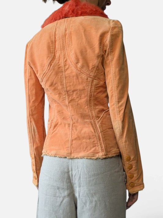Goya blazer with detachable fur collar (2000s)