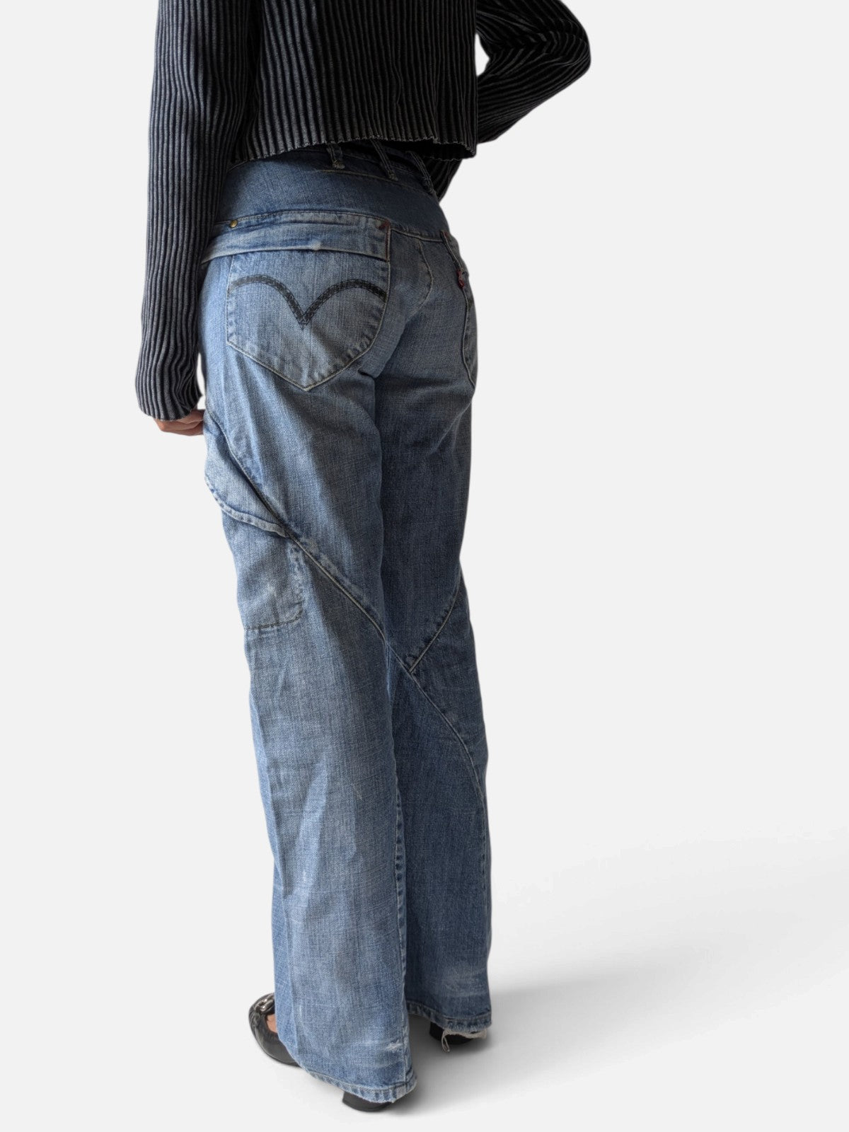 Levi's Engineered twisted-seam flare jeans (2000s)