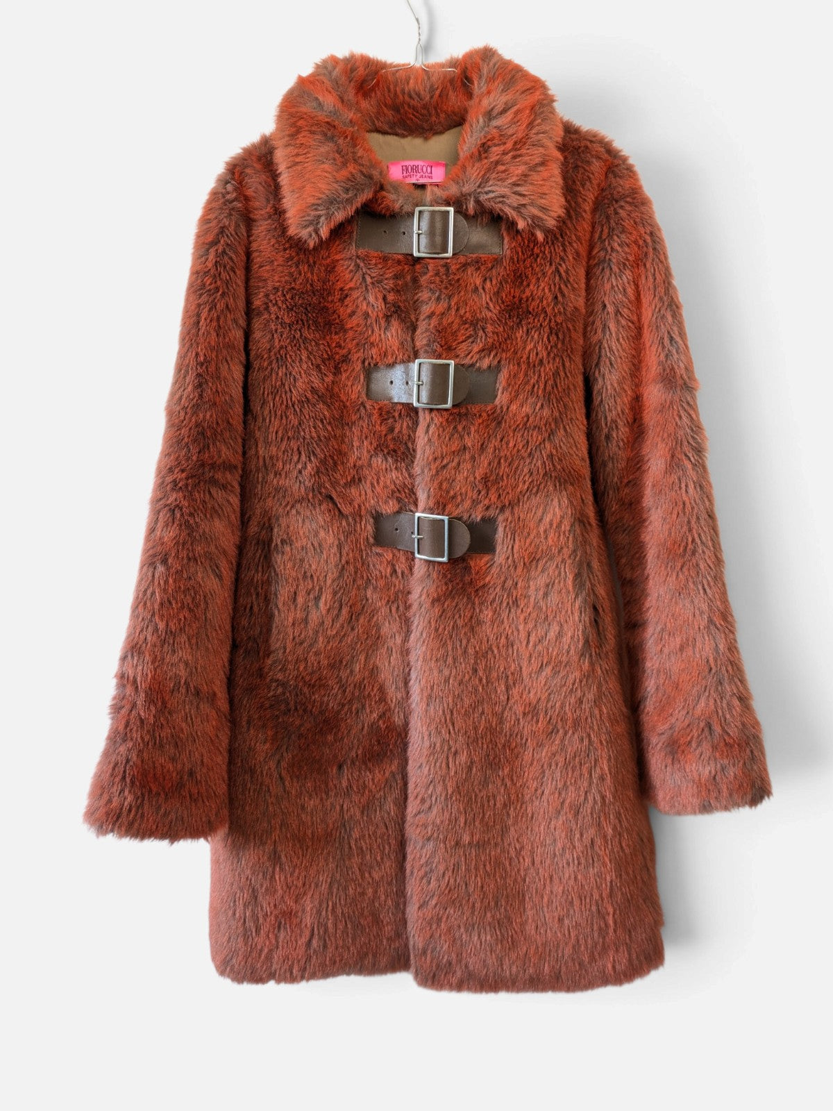 Fiorucci faux fur buckle coat (2000s)
