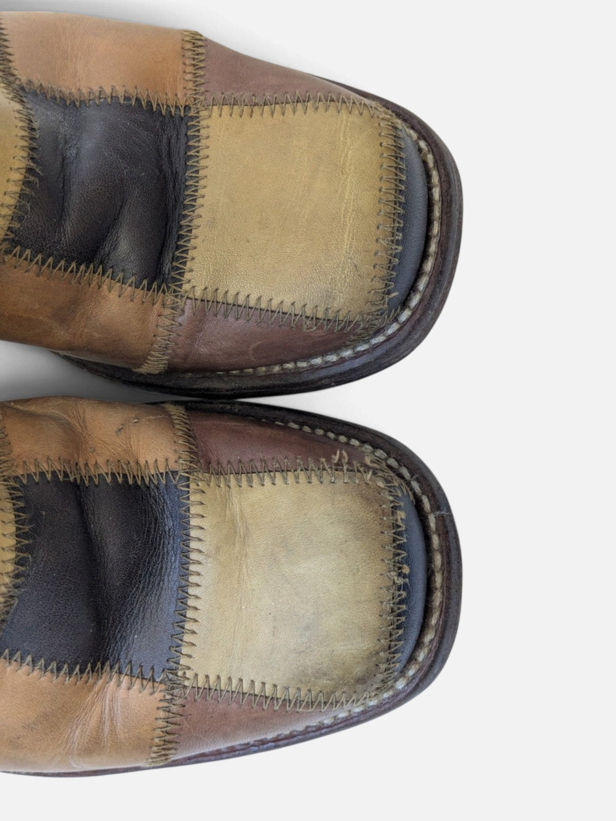 Checkered patchwork boots by Sendra for Dr. Adams (90s)