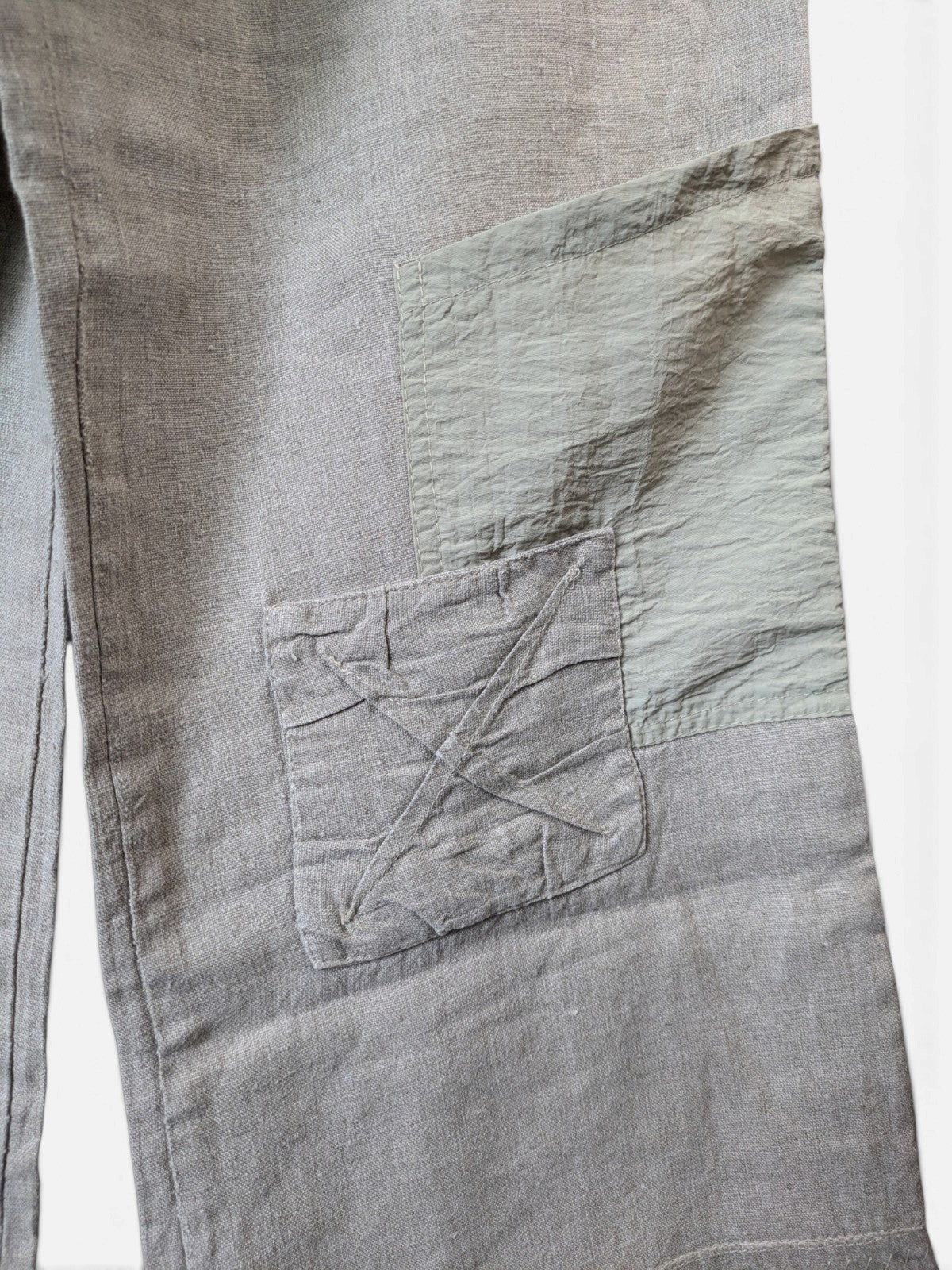Wrap linen deconstructed pants (2000s)