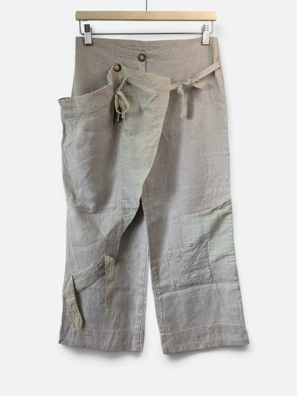 Wrap linen deconstructed pants (2000s)