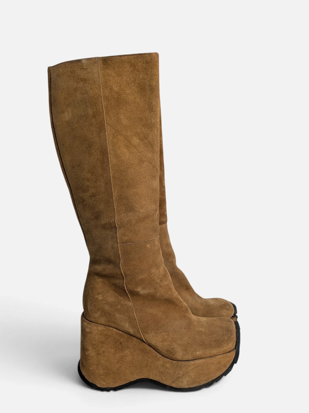 Luichiny suede platform wedge boots (90s)