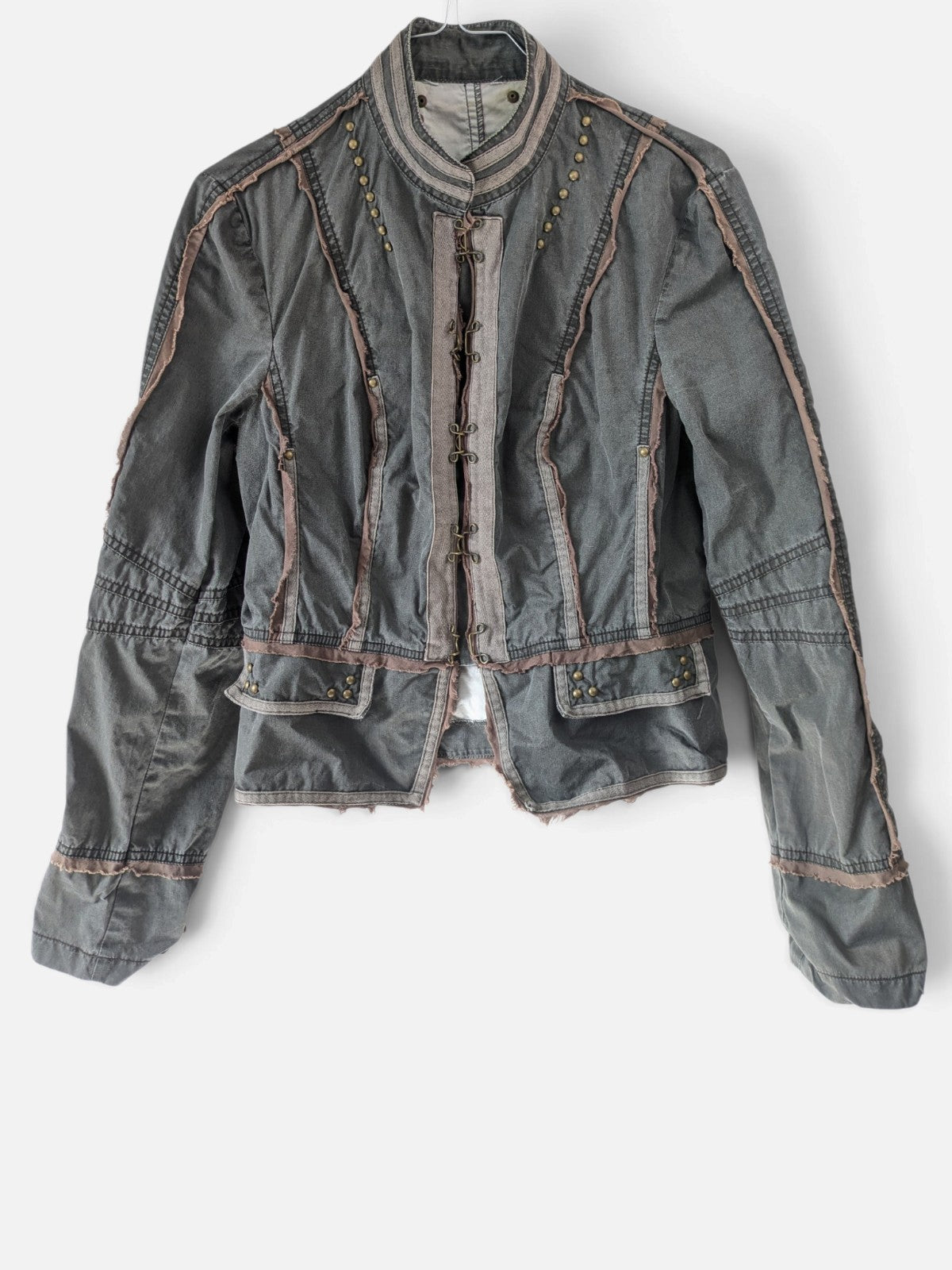 Steampunk raw-edge military jacket (2000s)