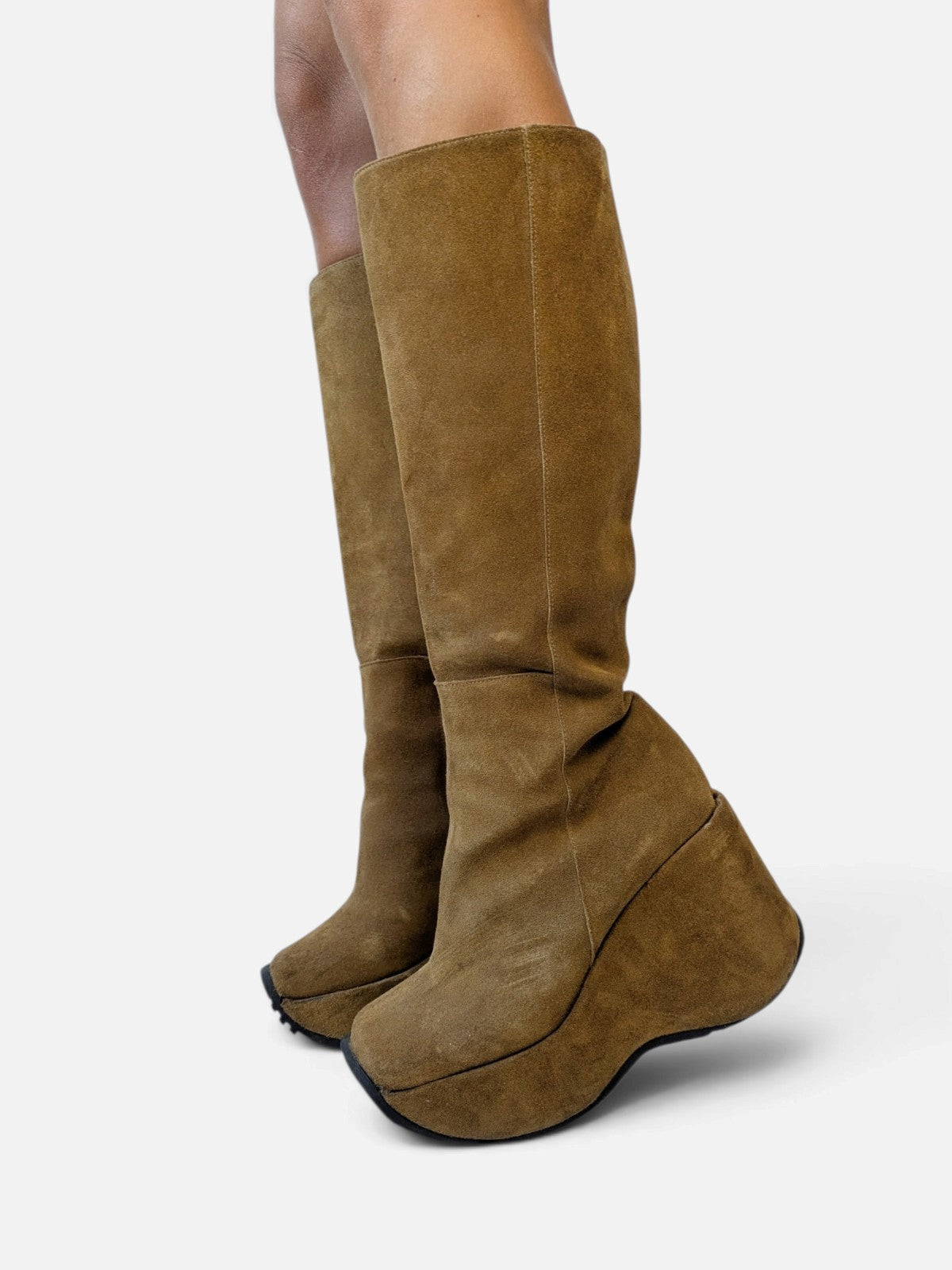Luichiny suede platform wedge boots (90s)