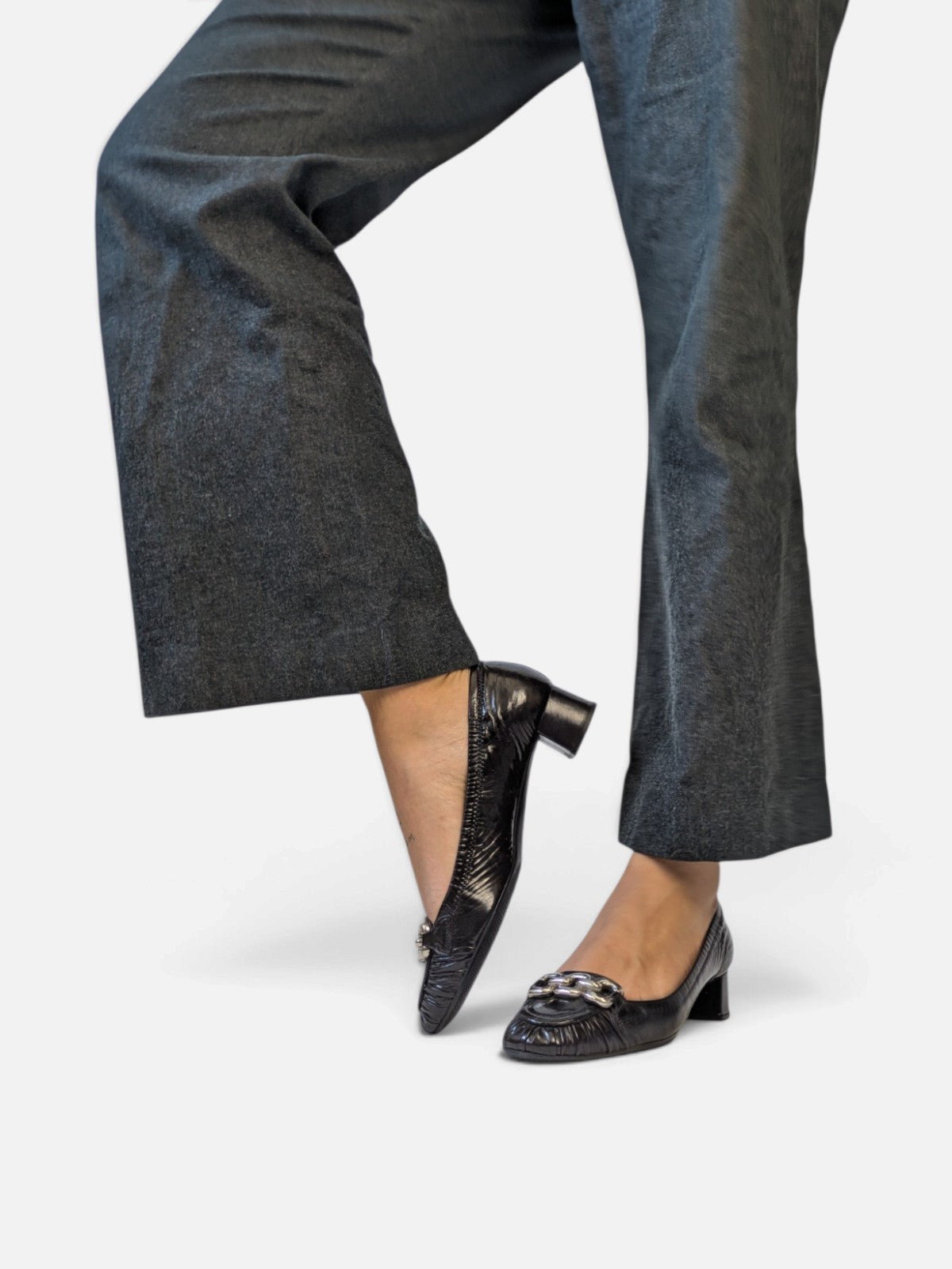Prada chain-link loafer pumps (2000s)