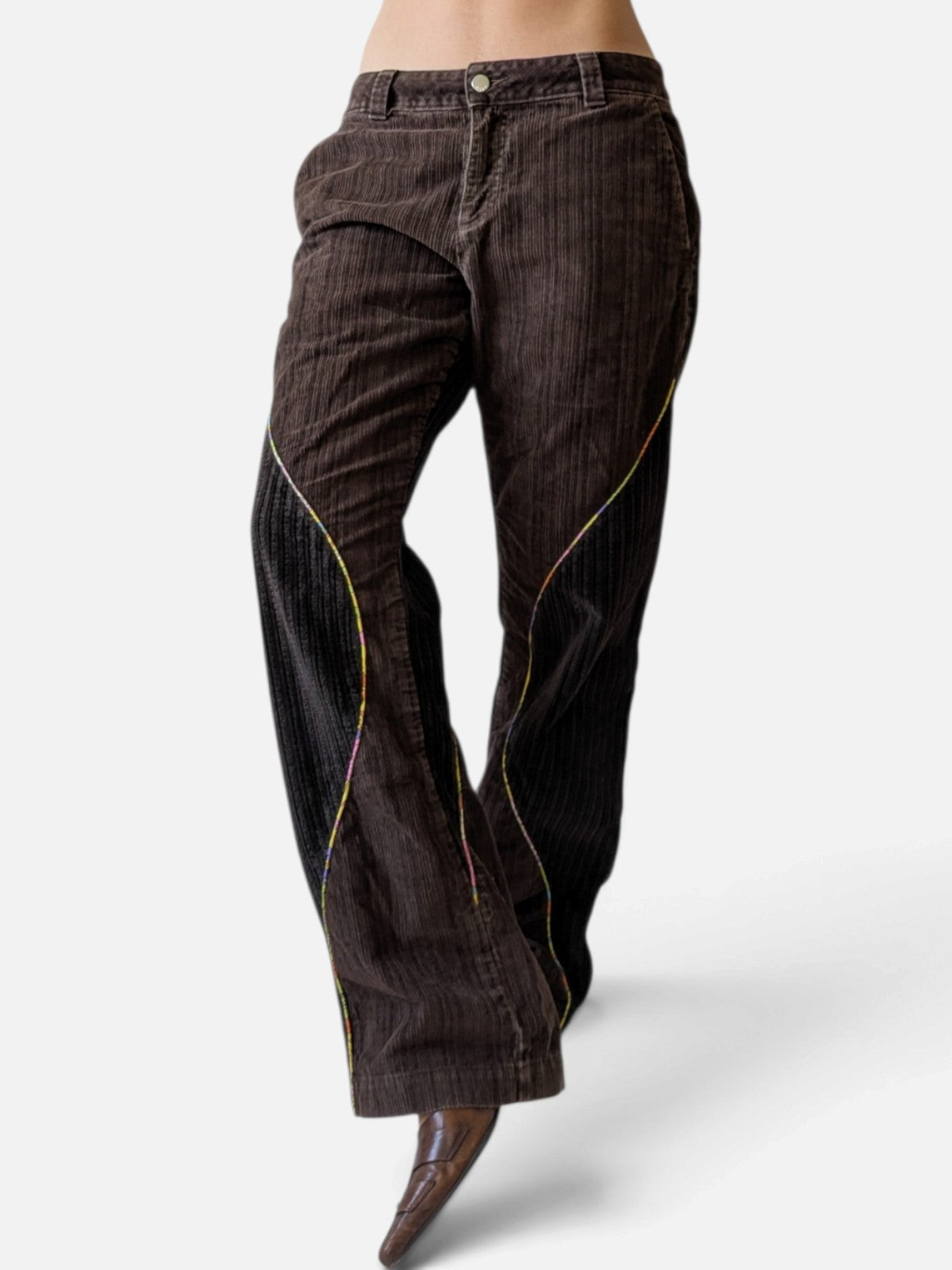 Miss Sixty two-tone corduroy trousers (2000s)