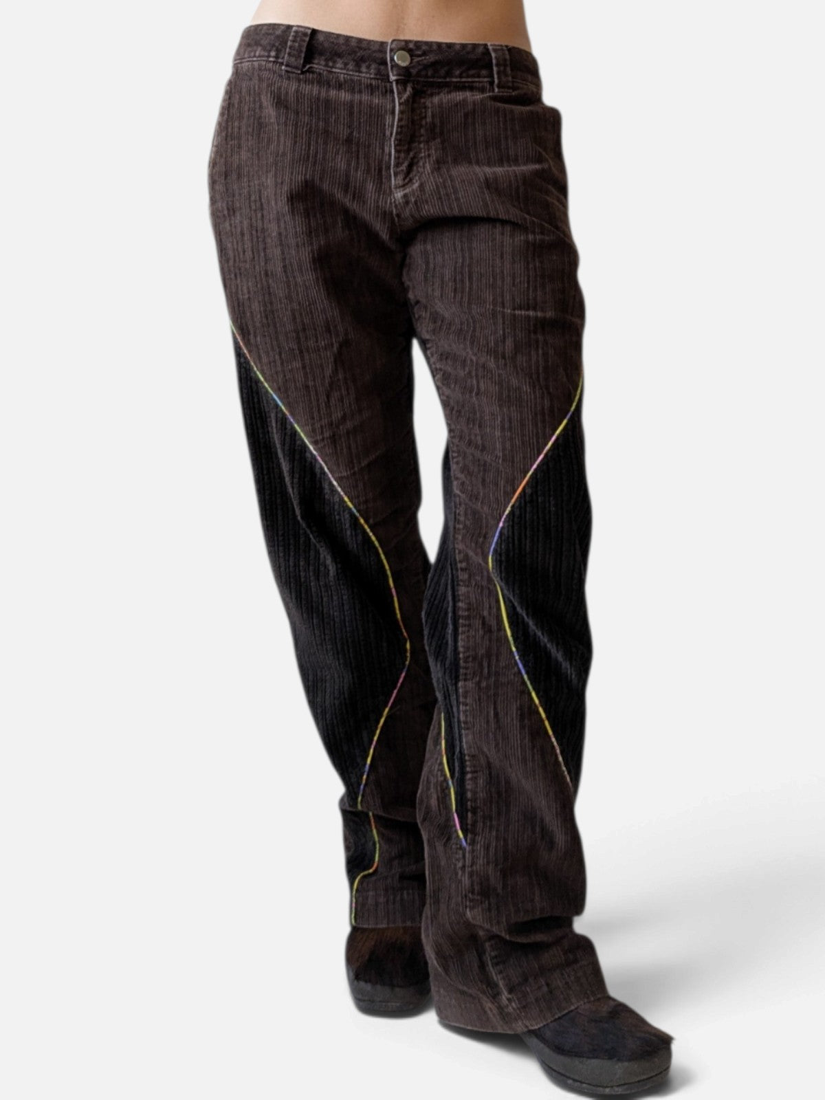 Miss Sixty two-tone corduroy trousers (2000s)