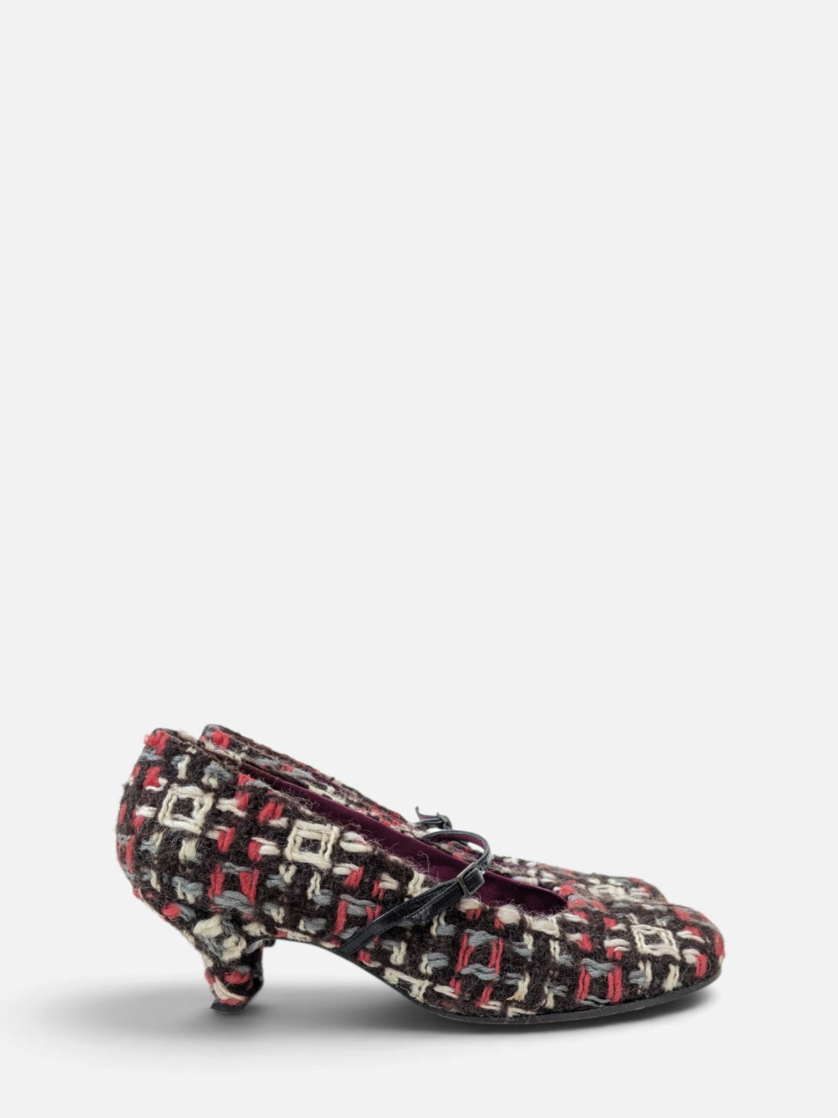 Muxart patterned heeled mary jane (90s)