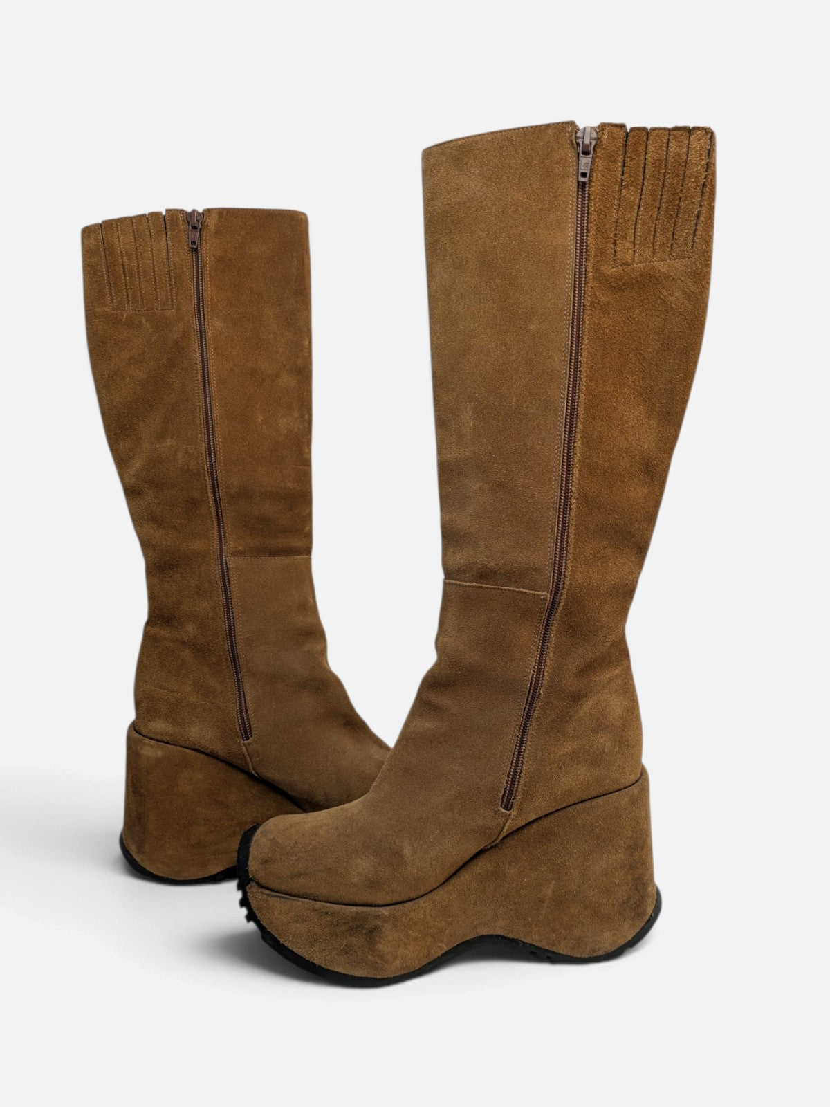 Luichiny suede platform wedge boots (90s)