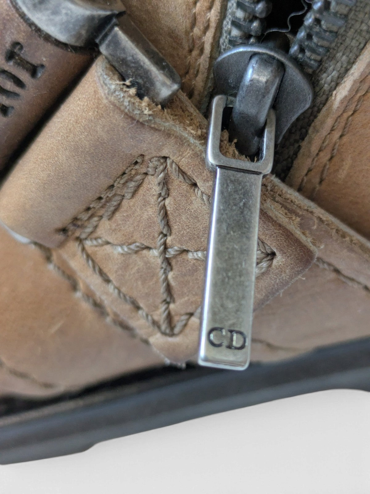Christian Dior buckle biker boots (2000s/ John Galliano era)