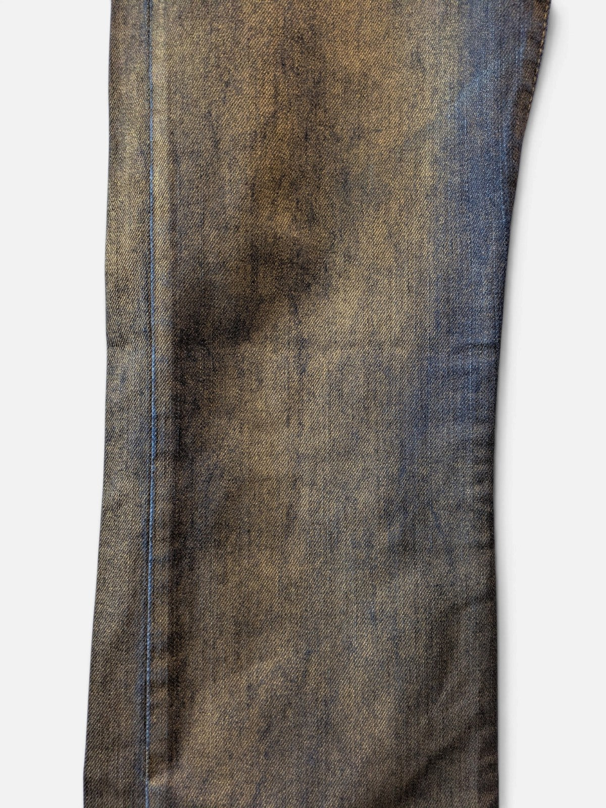 Replay coated gold denim bootcut jeans (2000s deadstock, new with tag)