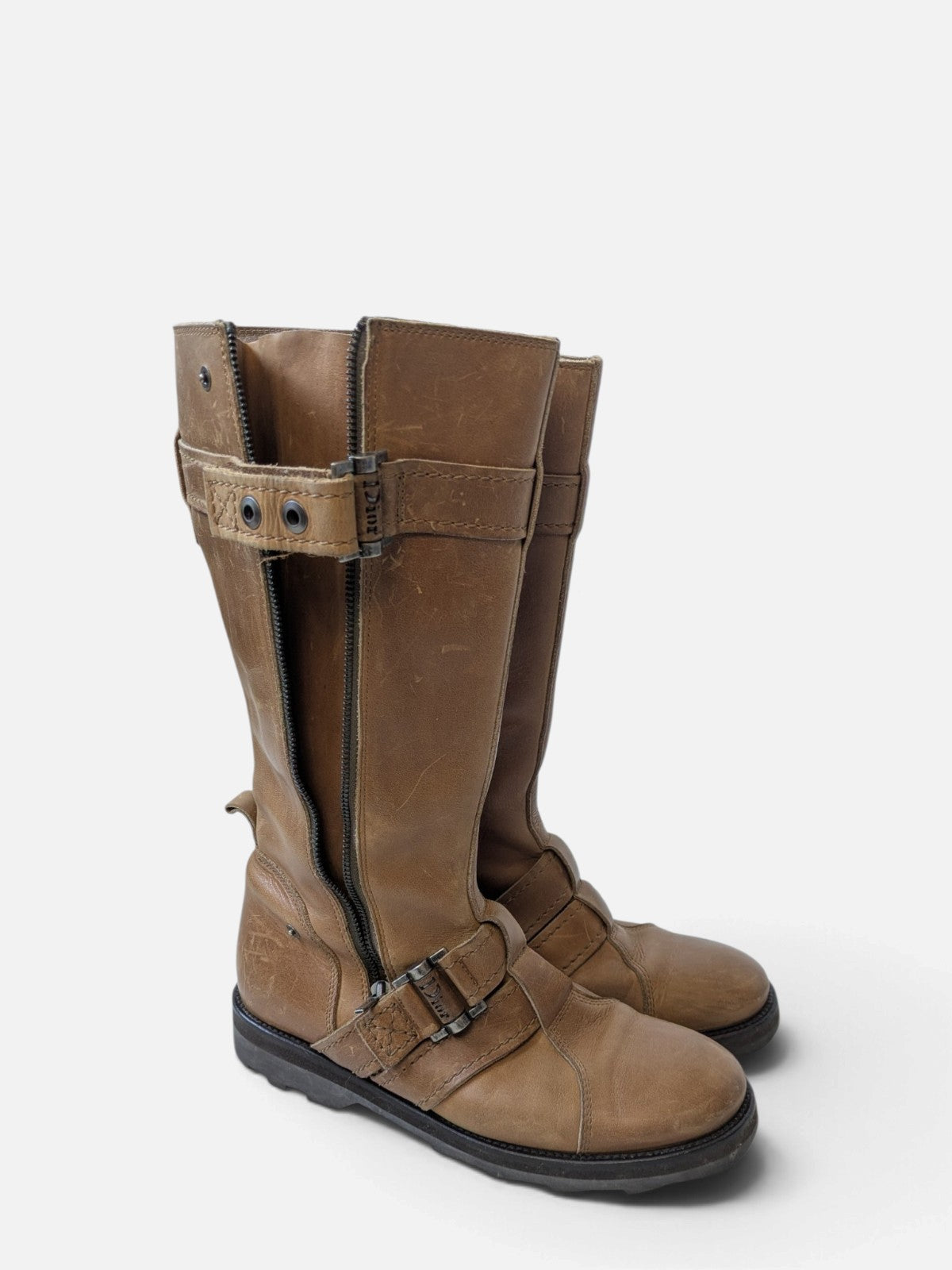 Christian Dior buckle biker boots (2000s/ John Galliano era)