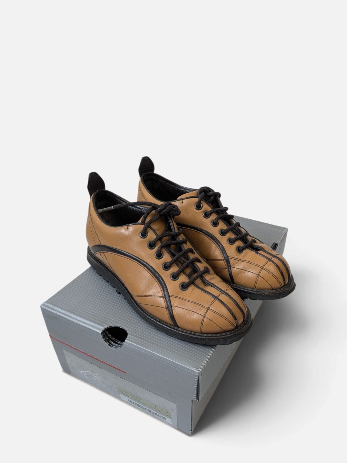 Prada bowling style lace-up shoes (2000s)