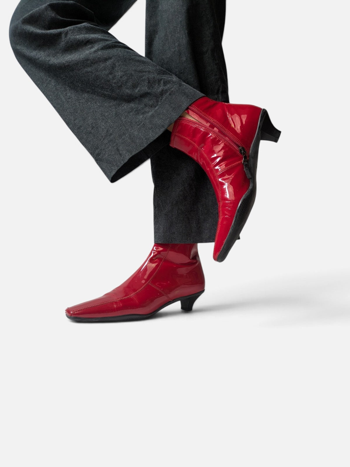 Prada kitten heel boots (2000s)