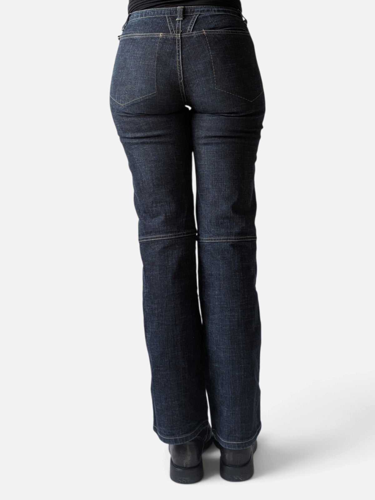 Marithé+François Girbaud zip-detail bootcut jeans (2000s)