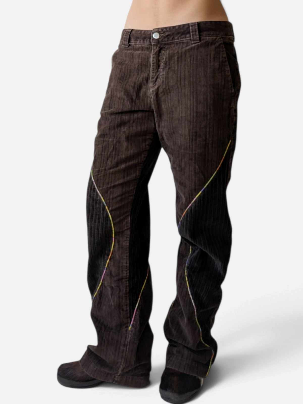 Miss Sixty two-tone corduroy trousers (2000s)