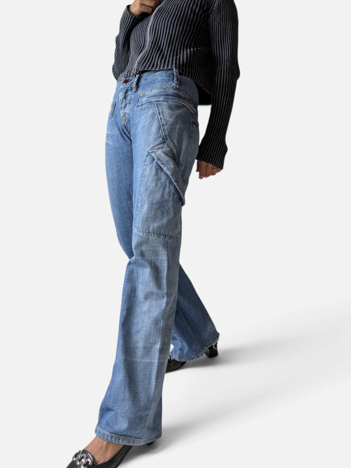 Levi's Engineered twisted-seam flare jeans (2000s)