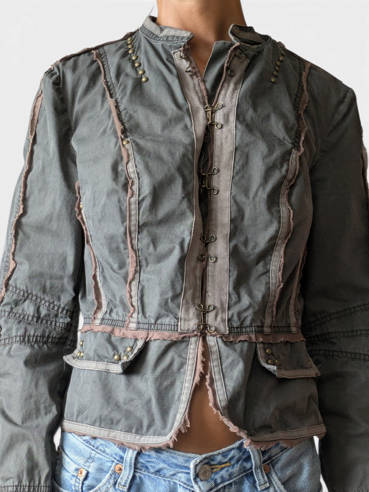 Steampunk raw-edge military jacket (2000s)