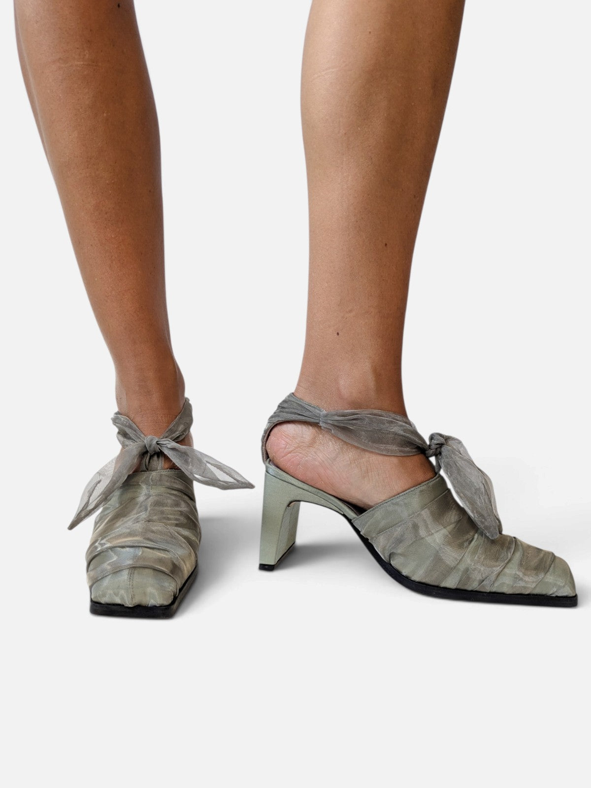 Muxart  satin-organza heels (2000s)