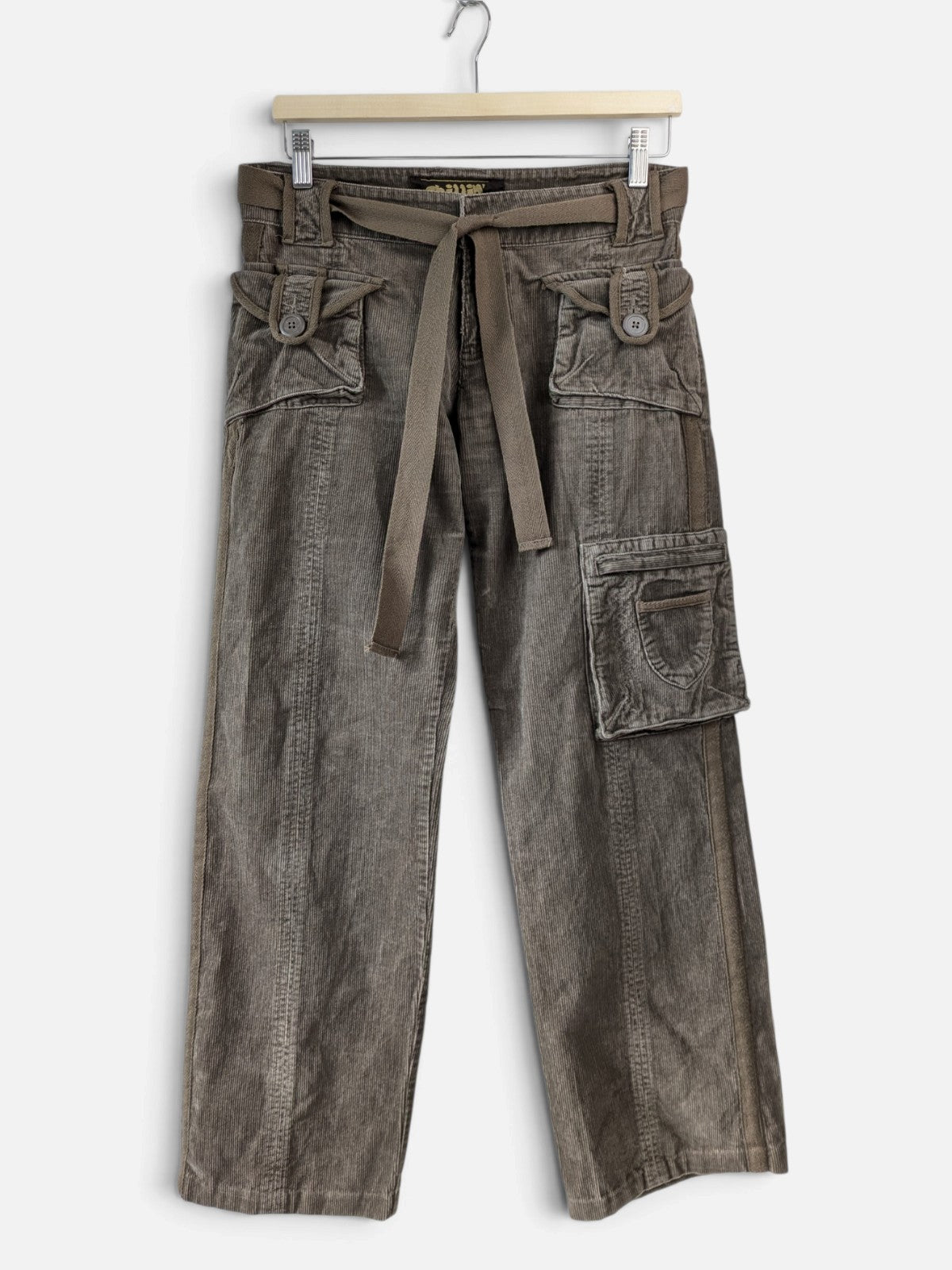 Low waist corduroy cargo trousers (2000s)