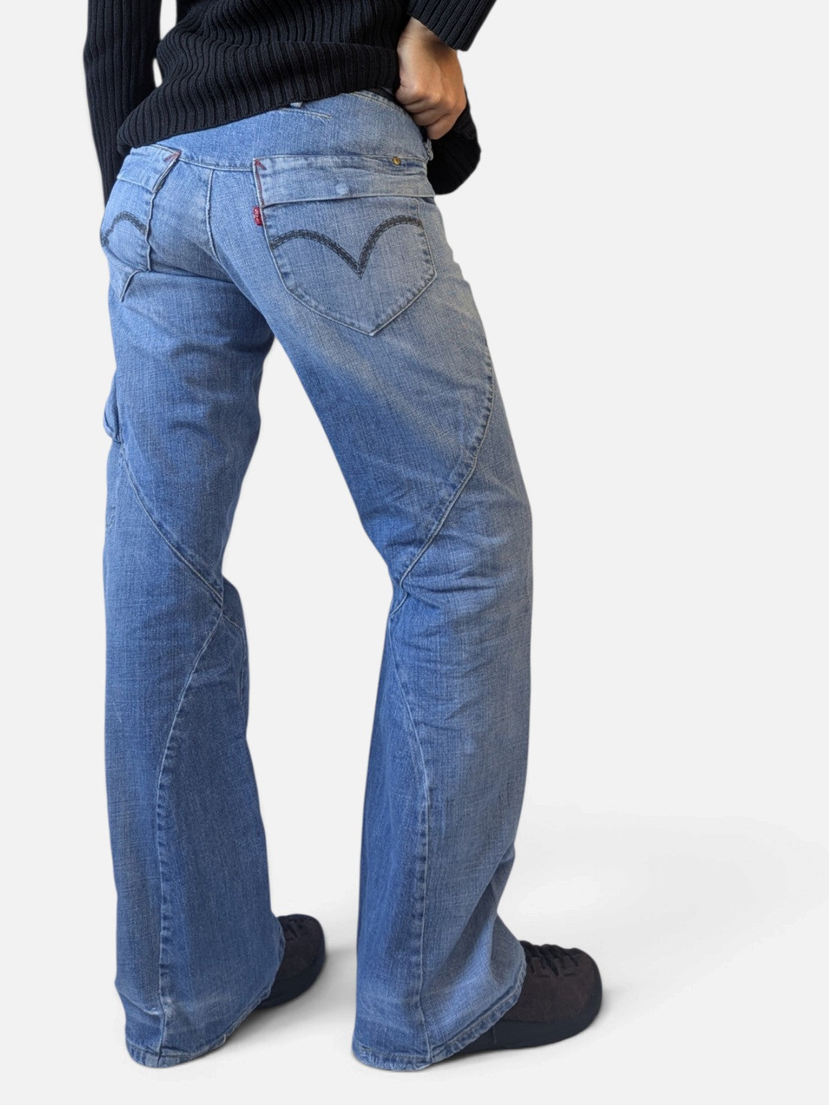 Levi's Engineered twisted-seam flare jeans (2000s)