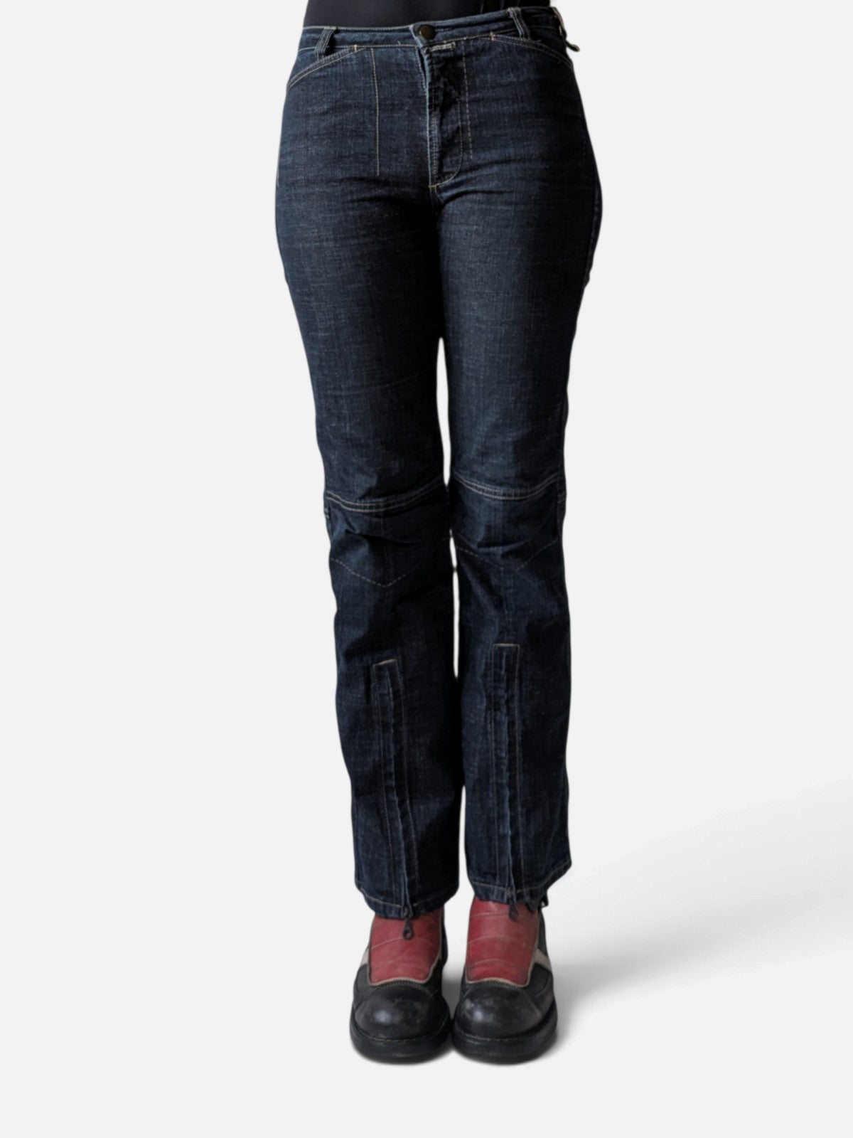 Marithé+François Girbaud zip-detail bootcut jeans (2000s)