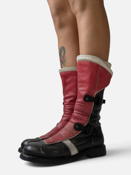 OxS cyber grunge biker boots (2000s)