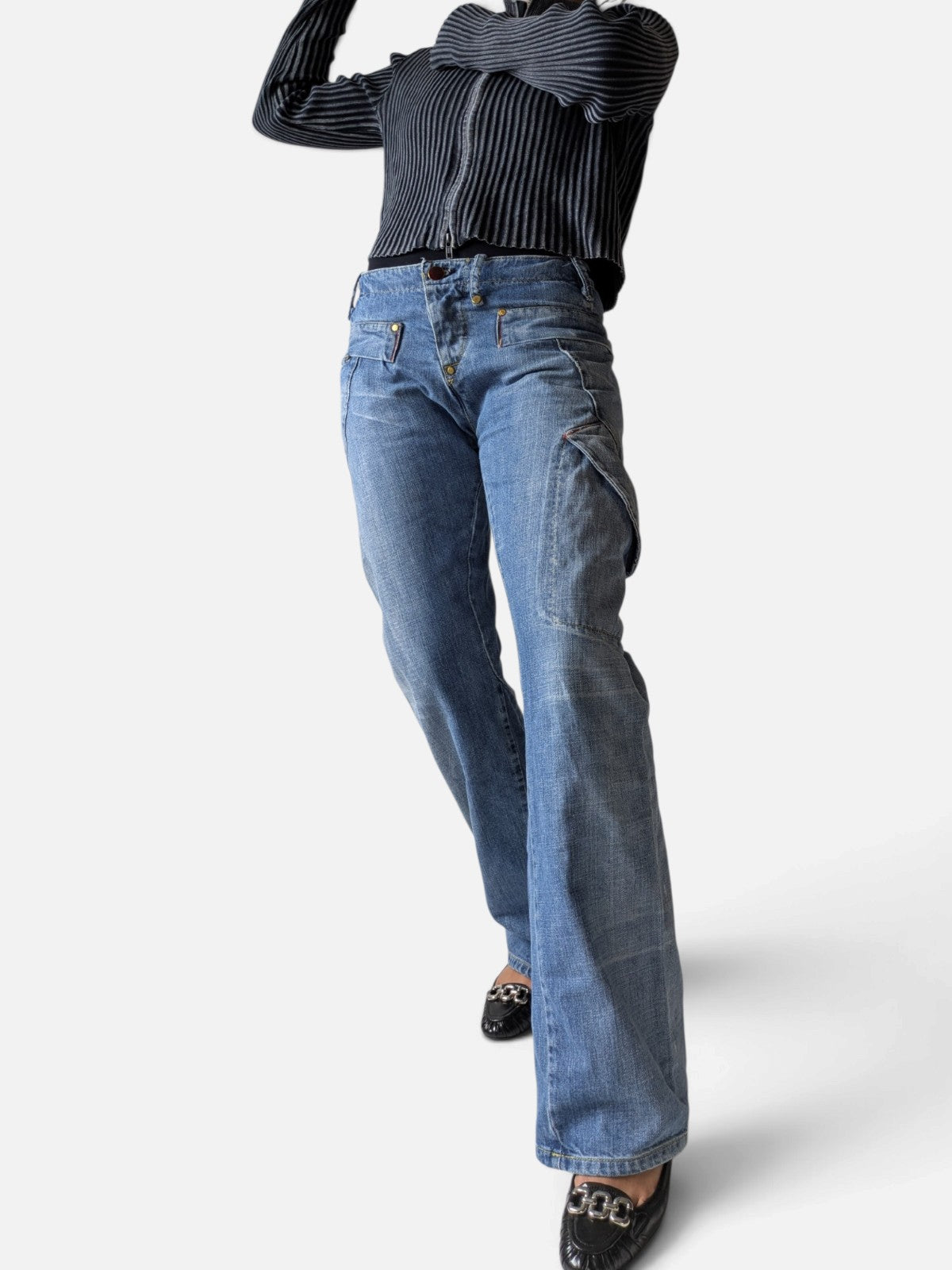 Levi's Engineered twisted-seam flare jeans (2000s)