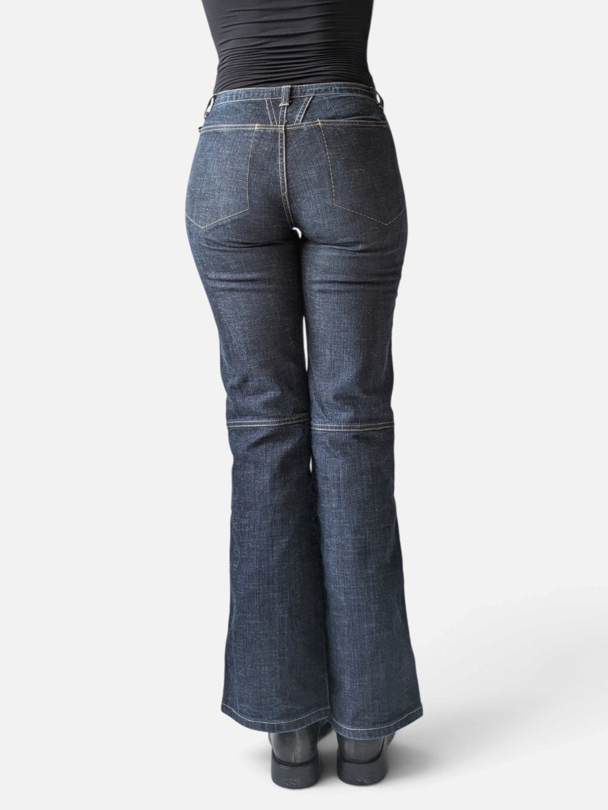 Marithé+François Girbaud zip-detail bootcut jeans (2000s)
