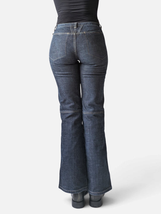 Marithé+François Girbaud zip-detail bootcut jeans (2000s)