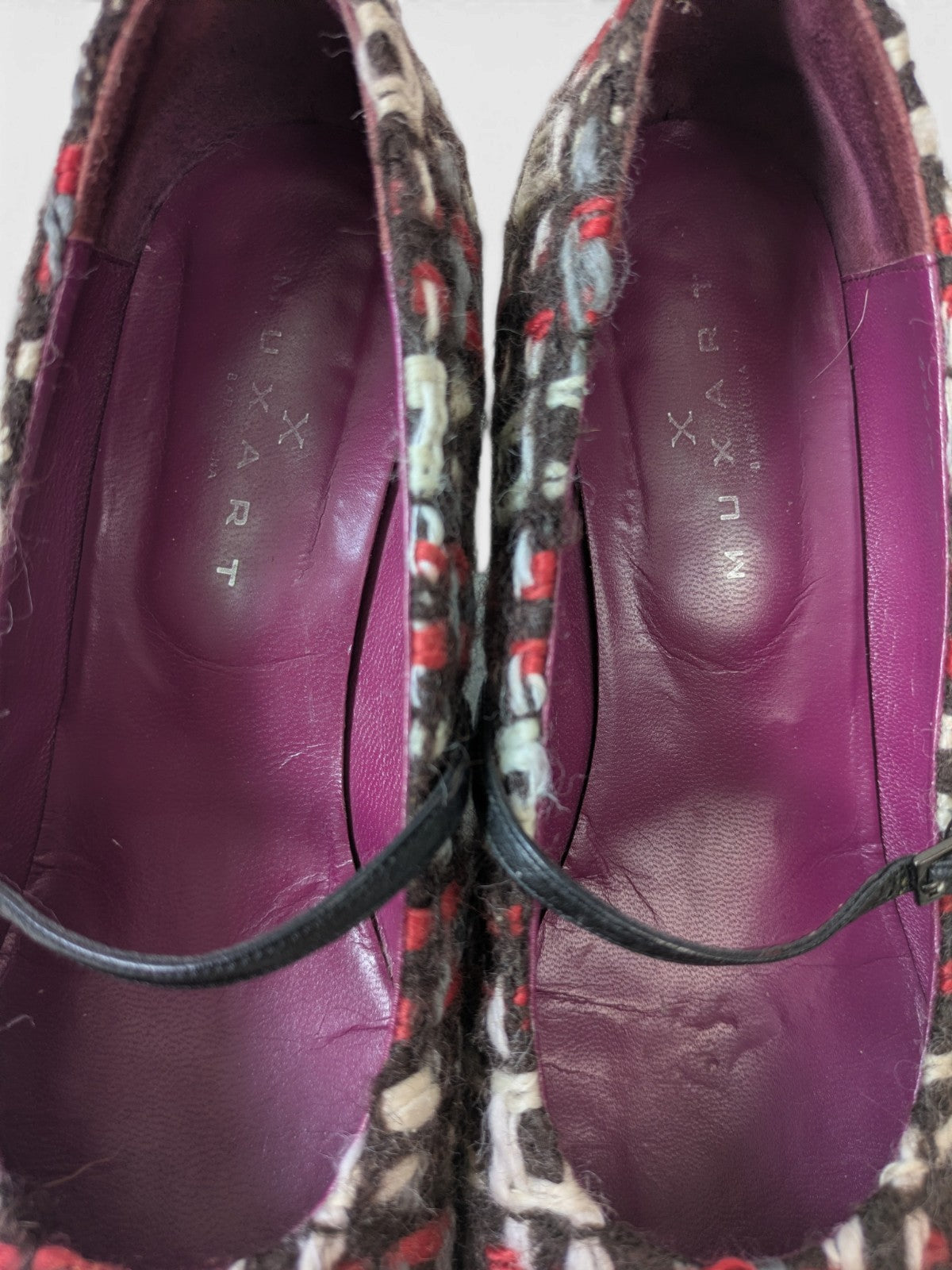Muxart patterned heeled mary jane (90s)