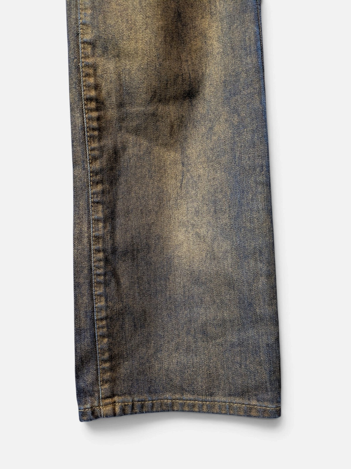 Replay coated gold denim bootcut jeans (2000s deadstock, new with tag)