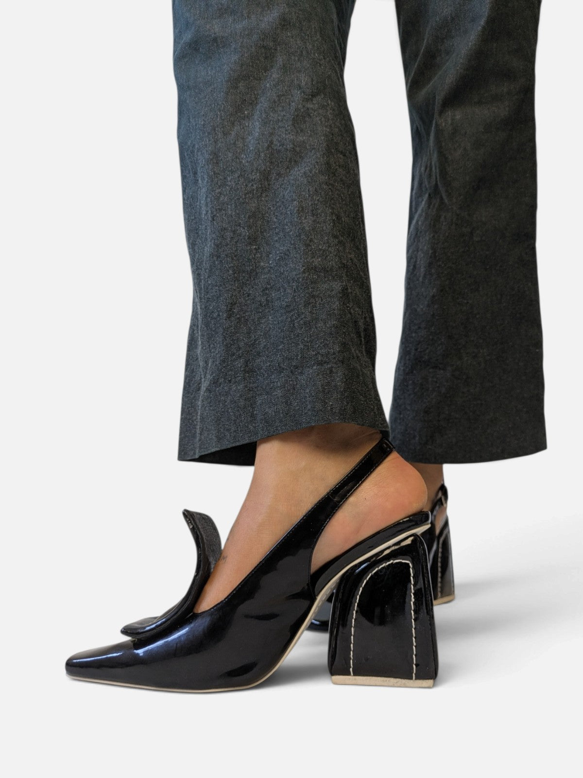 Jeffrey Campbell sculptural patent leather heels (2000s)