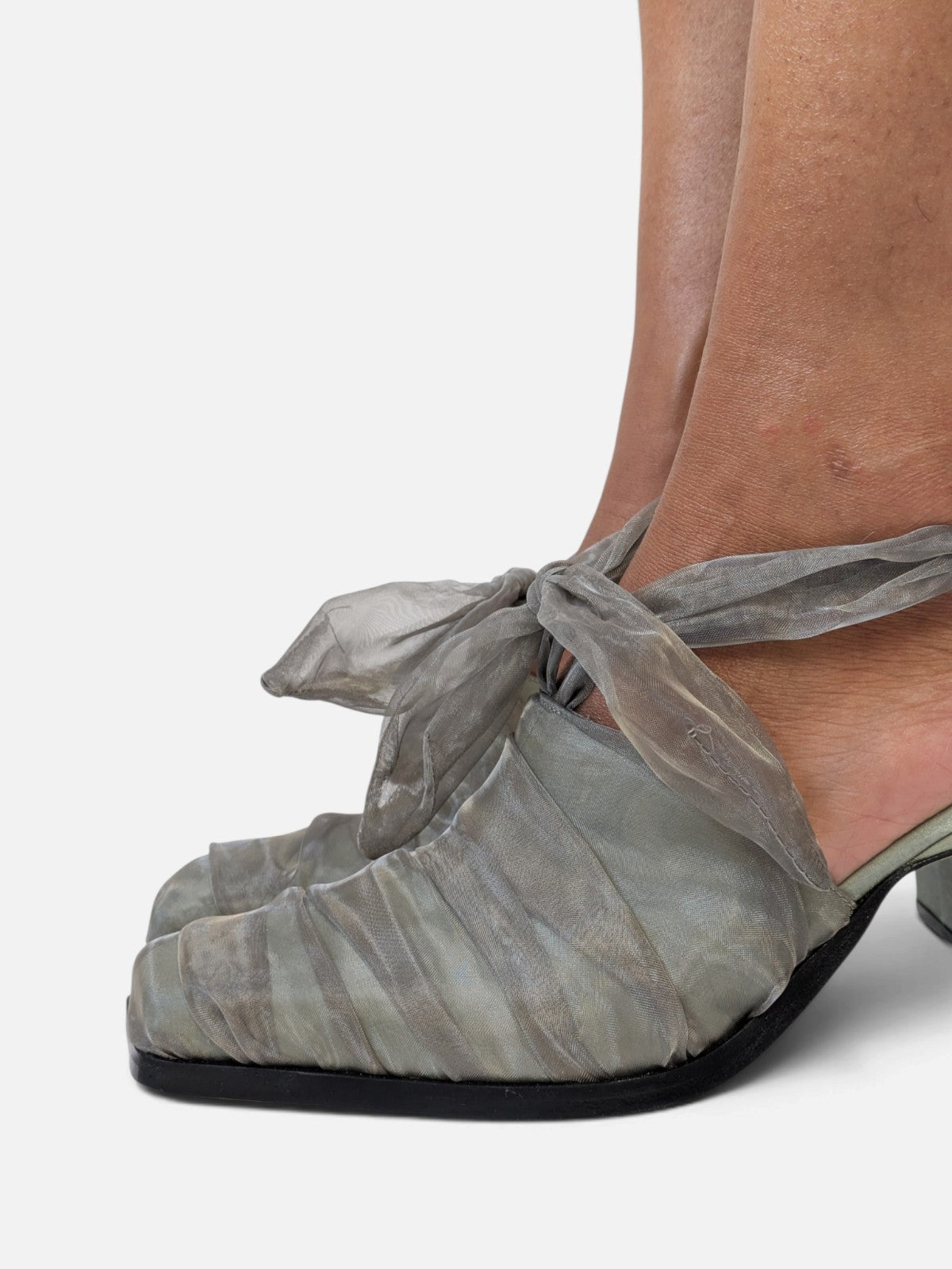 Muxart  satin-organza heels (2000s)