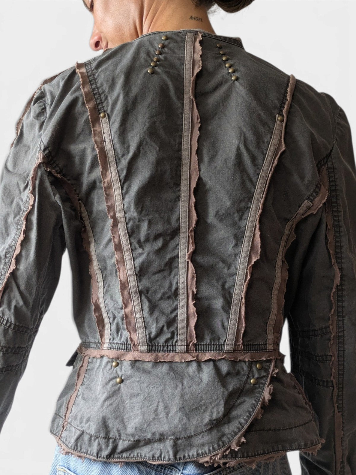Steampunk raw-edge military jacket (2000s)