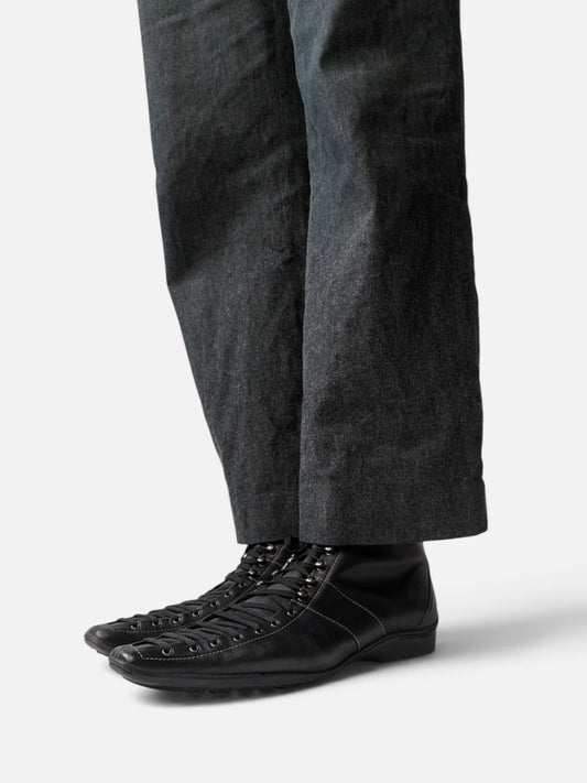 Lace-up pointy ankle boots (2000s)