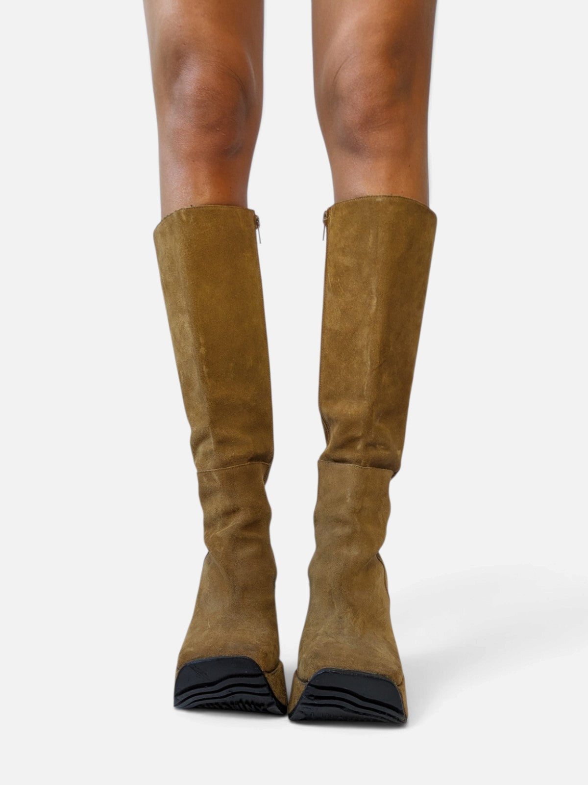 Luichiny suede platform wedge boots (90s)