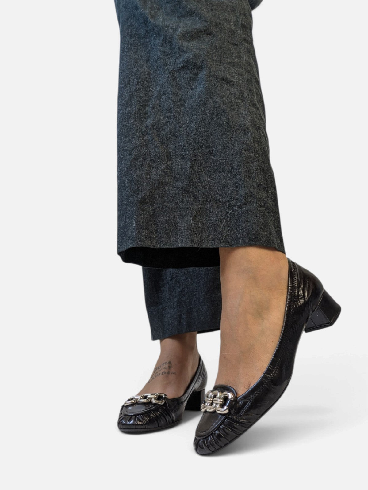 Prada chain-link loafer pumps (2000s)