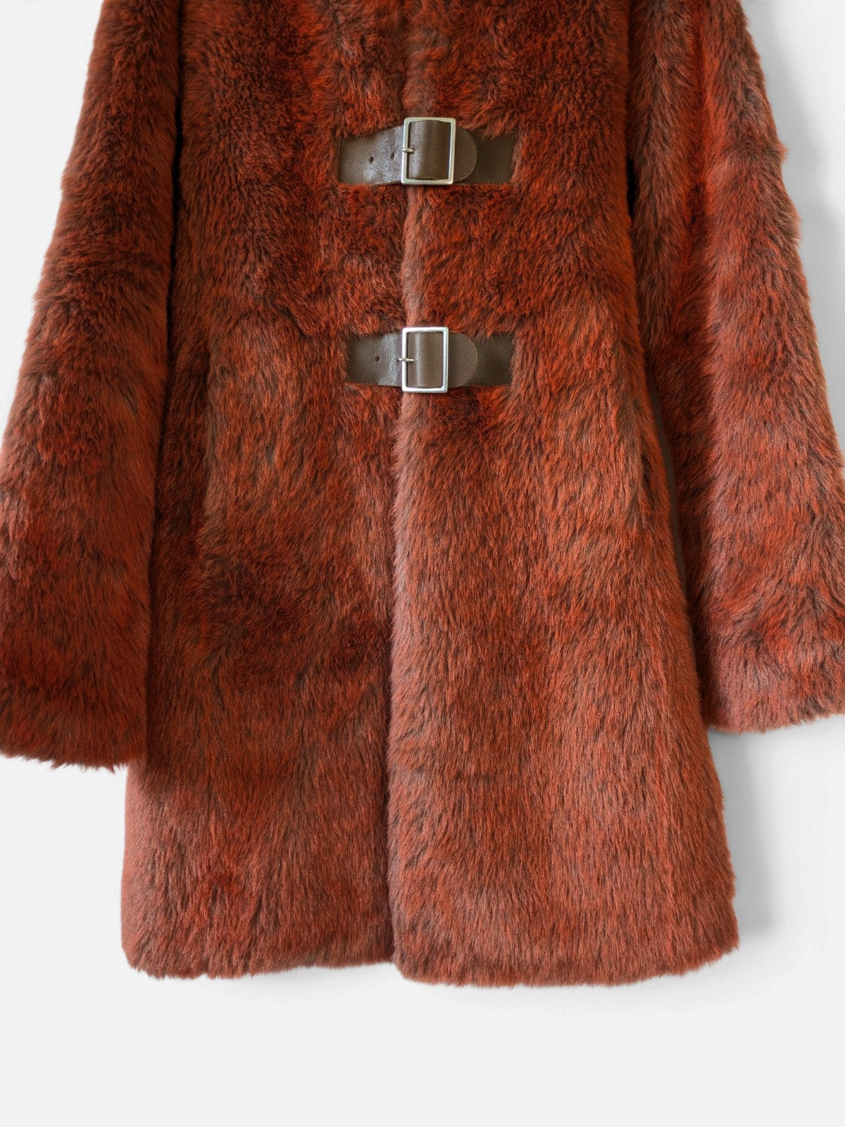 Fiorucci faux fur buckle coat (2000s)