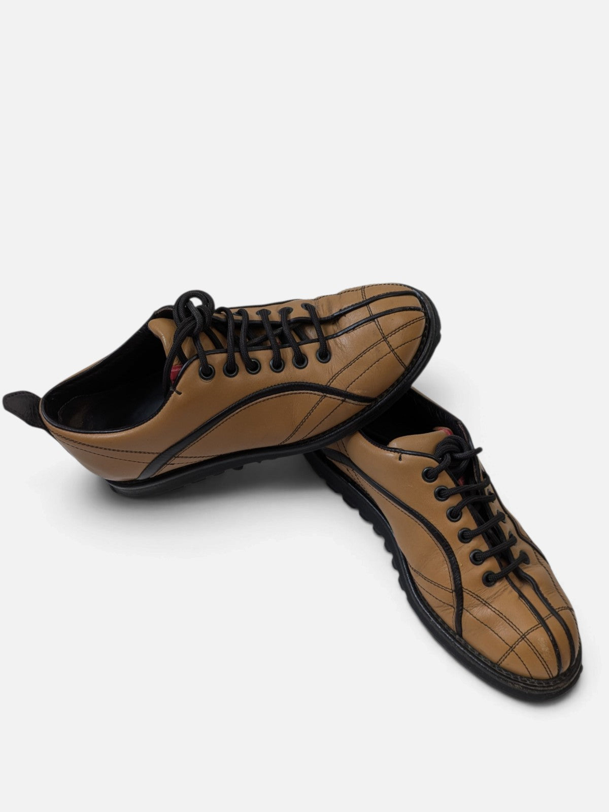 Prada bowling style lace-up shoes (2000s)