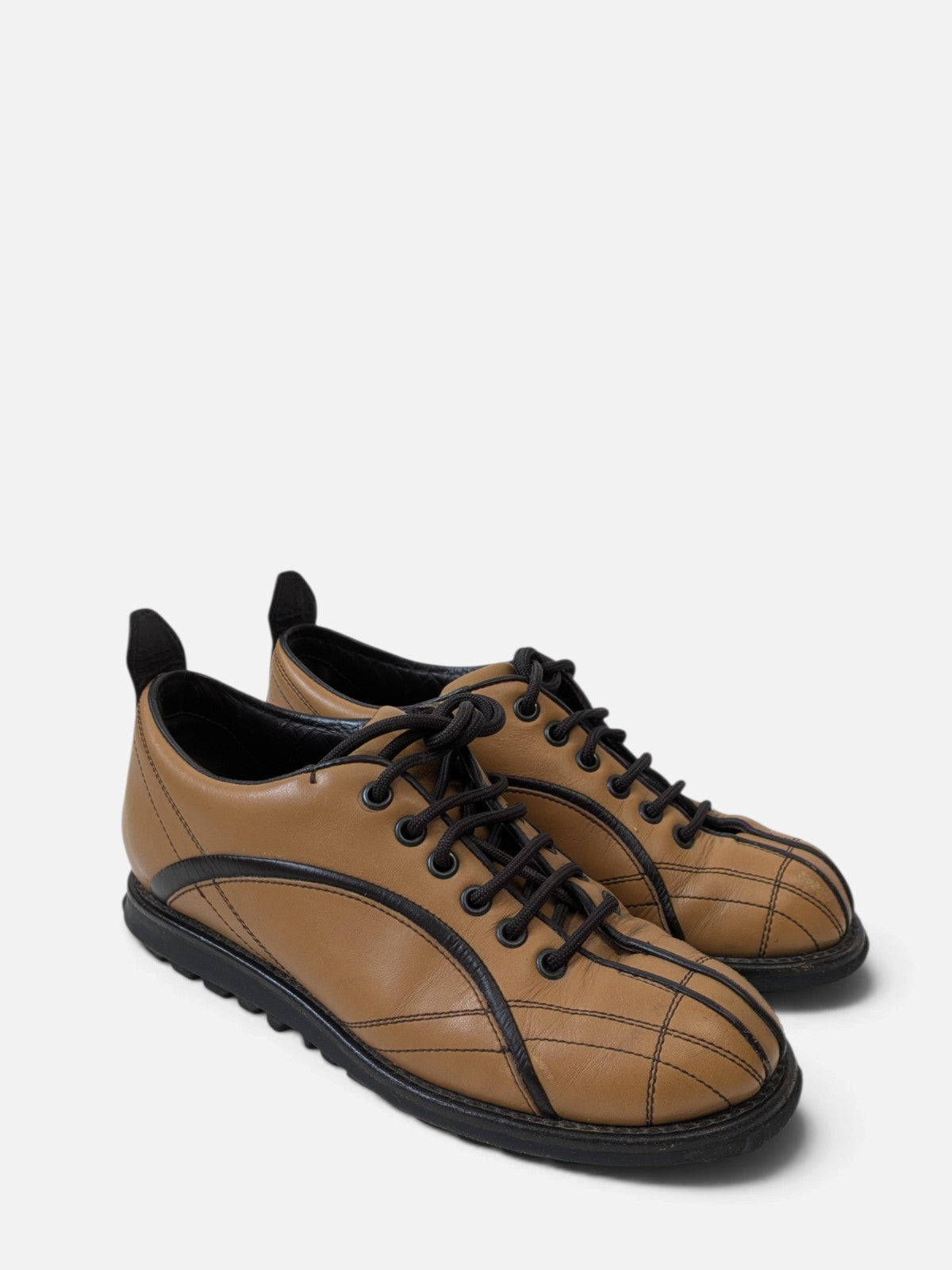 Prada bowling style lace-up shoes (2000s)